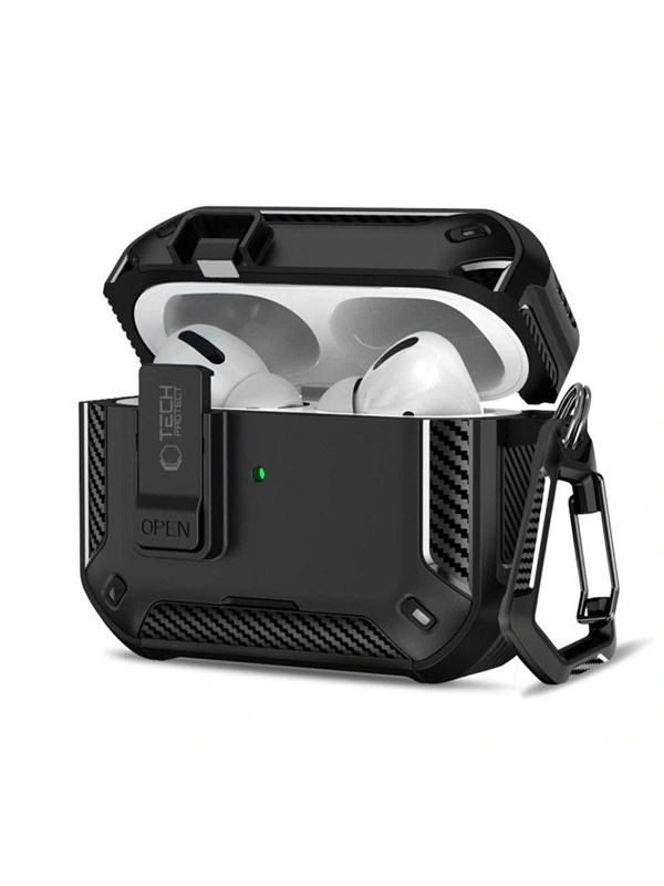 Tech-Protect Carbonox MagSafe Case for AirPods Pro - Black billede