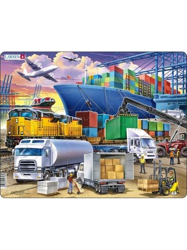 Larsen Puzzles Puzzle Transport - 37 pieces Maxi (36.5x28.5 cm) Floor billede