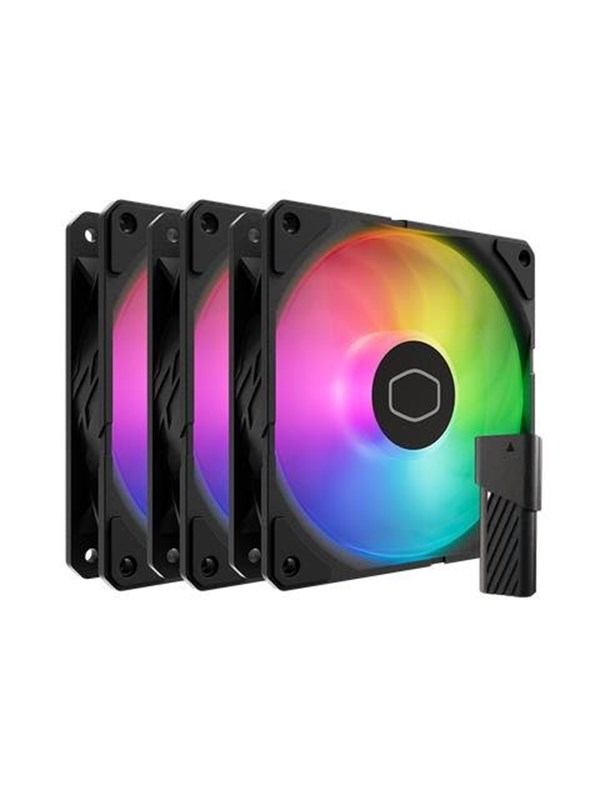 Cooler Master SickleFlow Edge 120 ARGB 3-Pack Fan Kit - Kabinet køler - 120mm - Sort