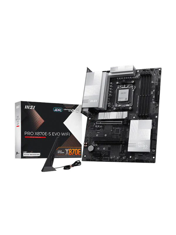MSI PRO X870E-S EVO WIFI Bundkort - AMD X870E - AMD AM5 - DDR5 RAM - ATX