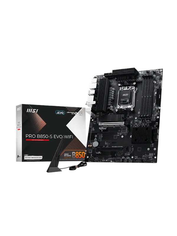 MSI PRO B850-S EVO WIFI Bundkort - AMD B850 - AMD AM5 - DDR5 RAM - ATX billede