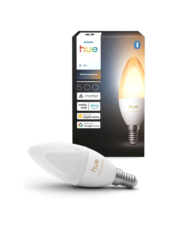Philips Kerte - E14 pære - White ambiance - 1-pak