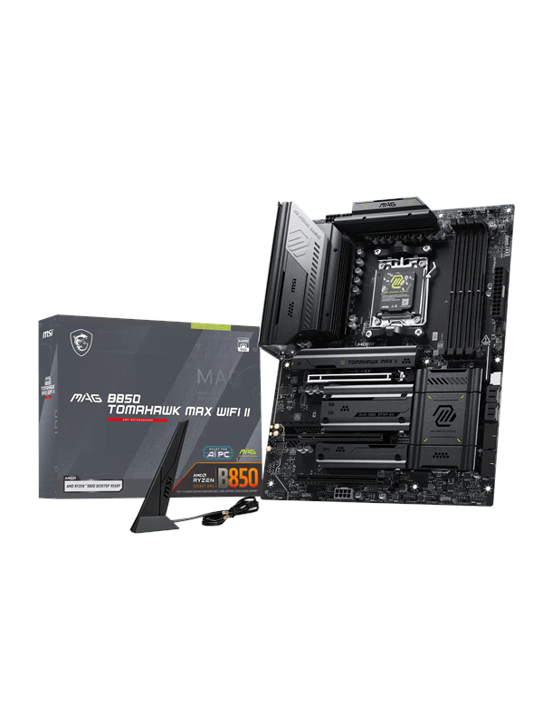 MSI MAG B850 TOMAHAWK MAX WIFI II Bundkort - AMD B850 - AMD AM5 - DDR5 RAM - ATX