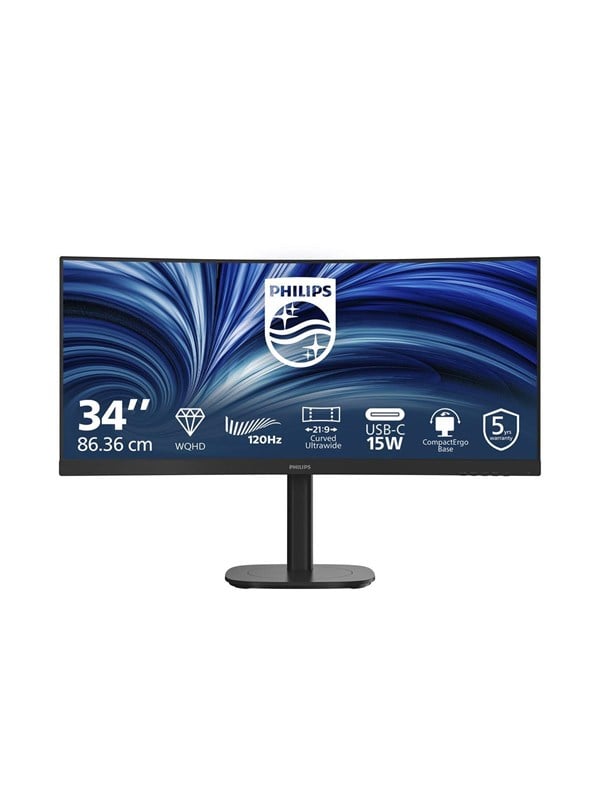34" Philips 34B2N3500C - 3000 Series - LED monitor - Curved - HDR