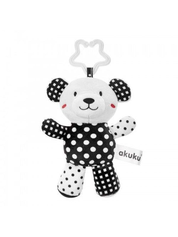 Akuku Plush hanging toy black/white BEAR