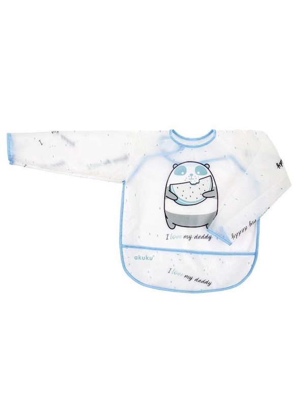 Akuku Baby long-sleeved apron with velcro closure billede