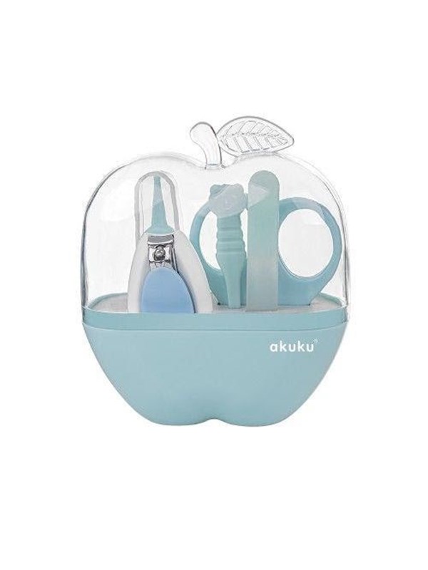 Akuku Baby care set APPLE CASE BLUE billede