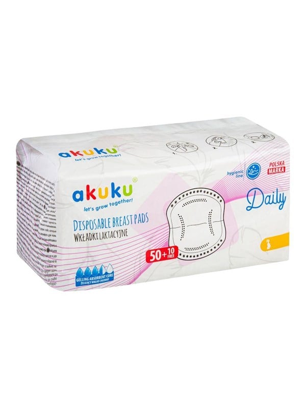 Akuku Disposable breast pads DAILY (60 pcs)