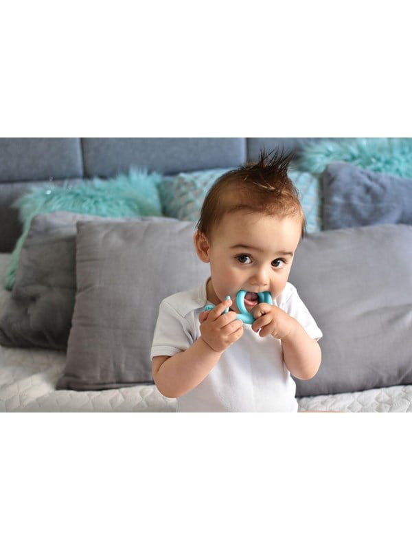 Akuku Silicone teether/toothbrush SNAIL_blue