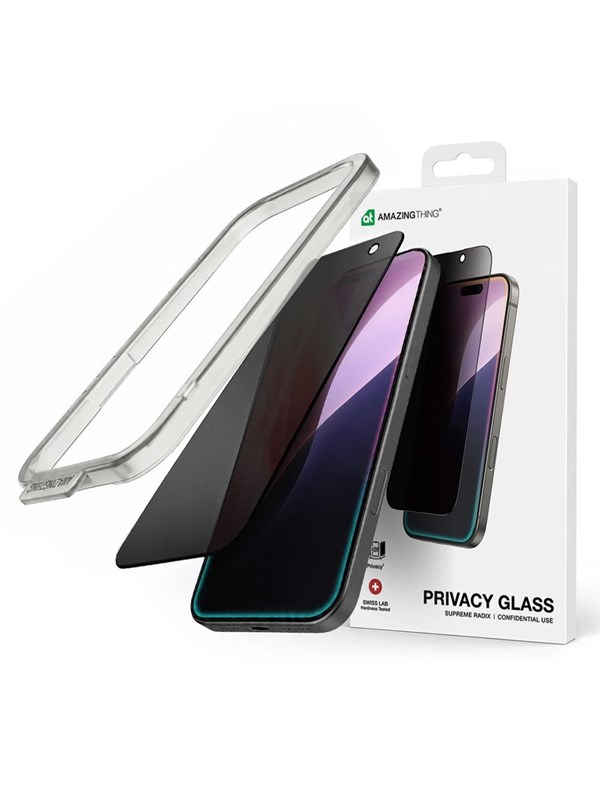 AmazingThing Titan Privacy Glass Privacy Tempered Glass for iPhone 16 Pro