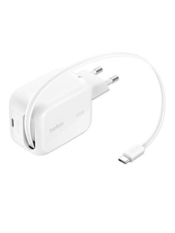 Belkin BoostCharge 45W USB-C with Retractable USB-C Wall Charger - PPS