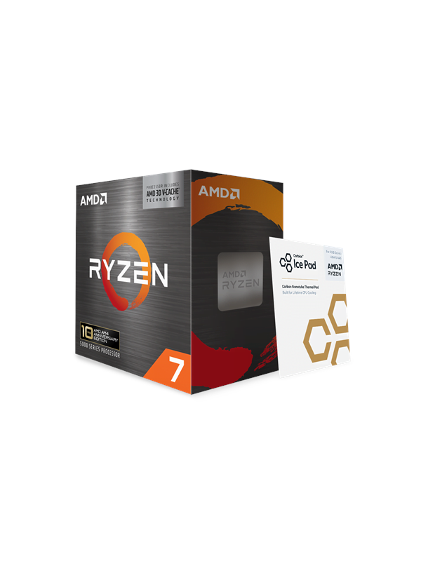 AMD Ryzen 7 5800X3D (10th Anniversary Edition) CPU - 8 kerner - 3.4 GHz - AMD AM4 - AMD Boxed (uden køler)