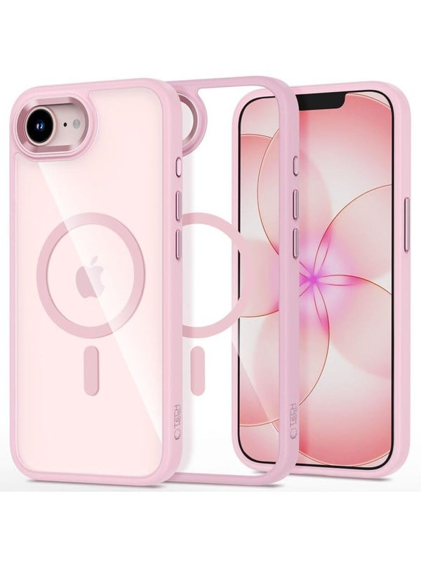 Tech-Protect Magmat MagSafe Case for iPhone 16e / 17e - Clear Pink
