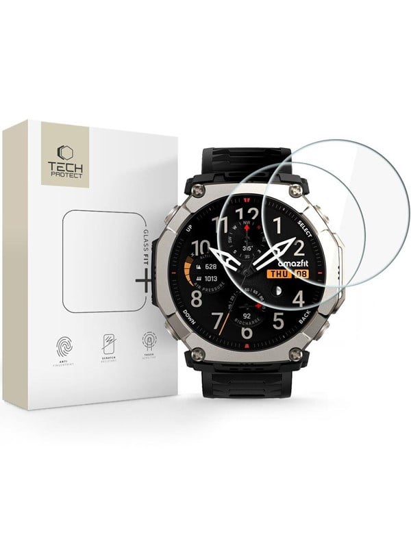 Tech-Protect Glass Fit+ 2-Pack Tempered Glass for Amazfit T-Rex Ultra 2