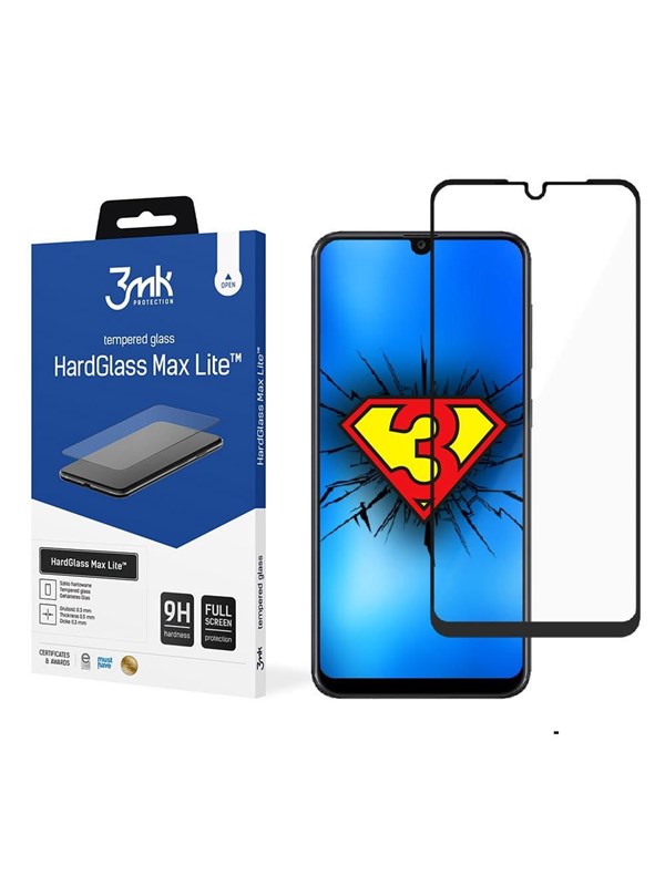 3mk HardGlass Max Lite Black Tempered Glass for Samsung Galaxy A30S