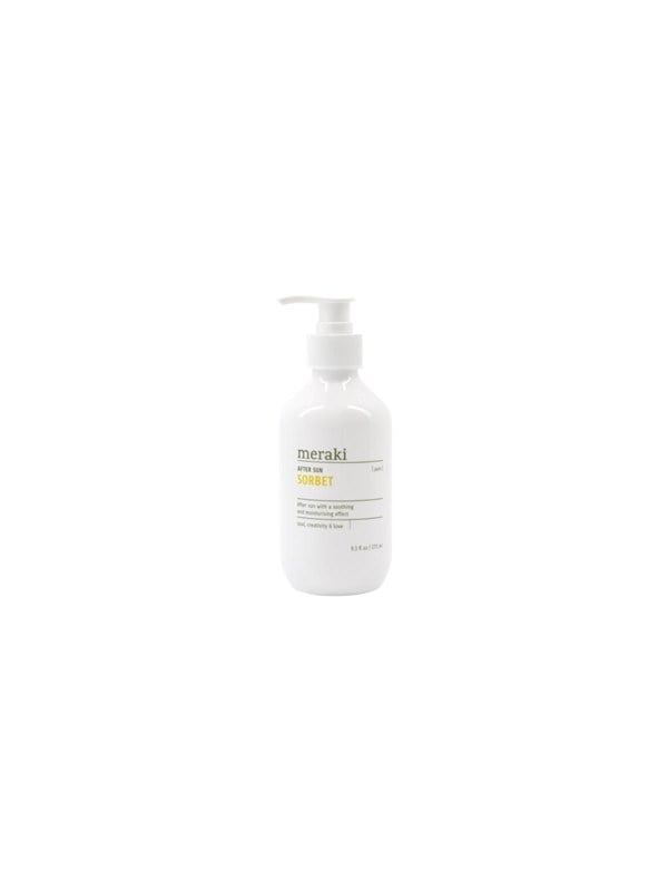 After Sun Sorbet Meraki Pure - fløjlsblød solpleje med aloe vera, mandelolie & E-vitamin, parfumefri Svanemærket, Asthma-Allergy Nordic Ø6Ã16 cm