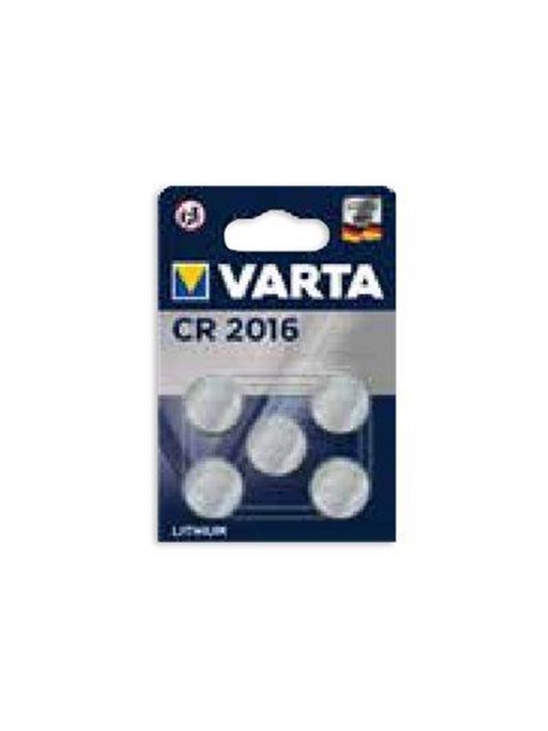 Varta CR2016 (6016) batteri, 5 stk. i blister Lithium-knapcelle, 3 V