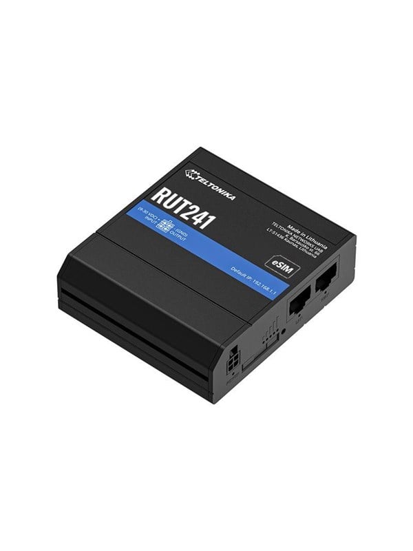 Teltonika RUT241 - wireless router - WWAN - Wi-Fi - 2G 3G 4G - desktop - Wireless router N Standard - 802.11n