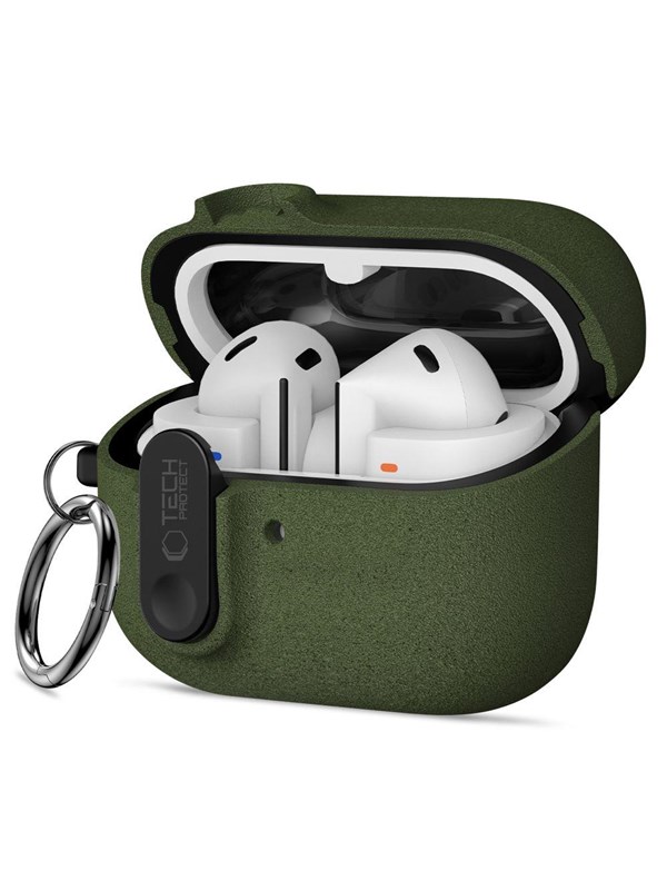 Tech-Protect Slim Hook Case for Samsung Galaxy Buds 3 / 3 FE / 3 Pro - Green billede
