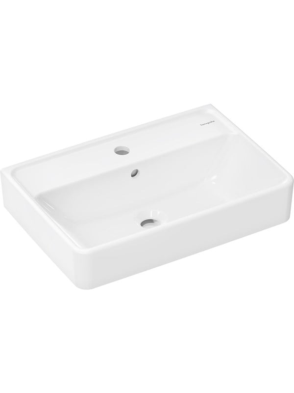 Hansgrohe Xanuia Q håndvask Compact 55x37cm m/hh m/overløb hvid billede