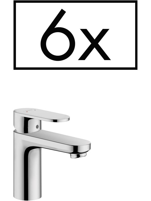 Hansgrohe Vernis Blend 1-grebs håndvaskarmatur 70 med løft-op bundventil projektpakke (6 stk.) krom billede