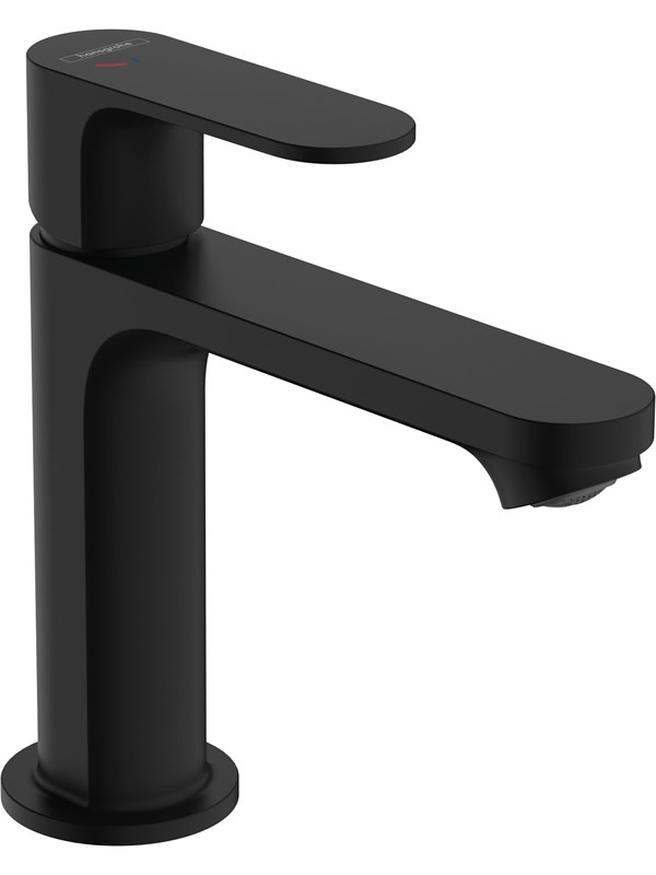 Hansgrohe Rebris S 1-grebs håndvaskarmatur 110 CoolStart m/løft-op bv mat sort