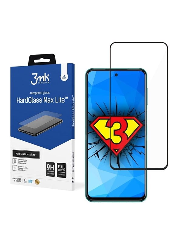 3mk 9H HardGlass Max Lite™ glass on Xiaomi Redmi Note 9S