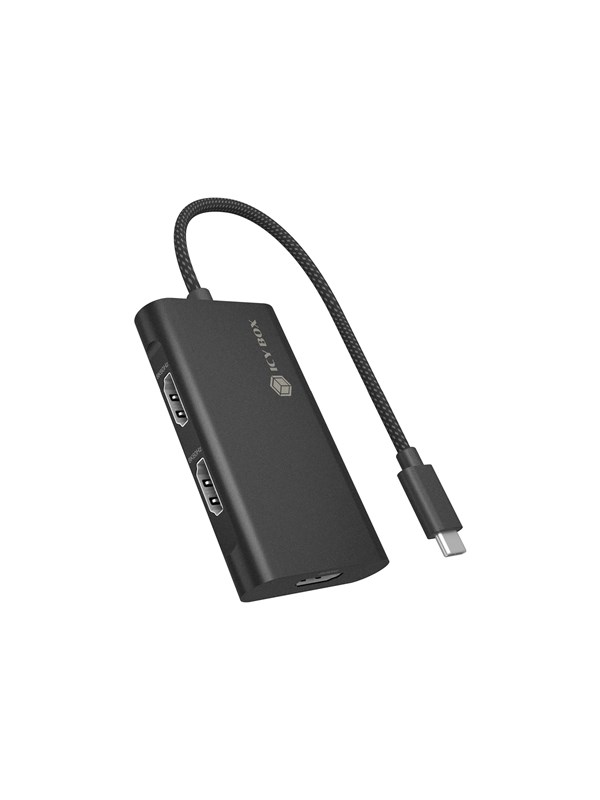 USB-C til 3x HDMI adapter - Icy Box multiskærmsvideo