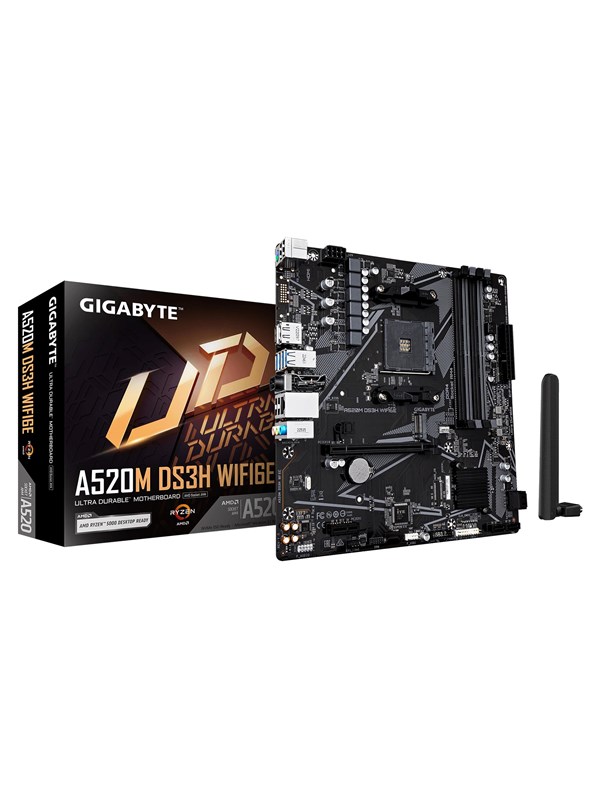Gigabyte A520M DS3H WiFi6E bundkort AM4 mATX DDR4
