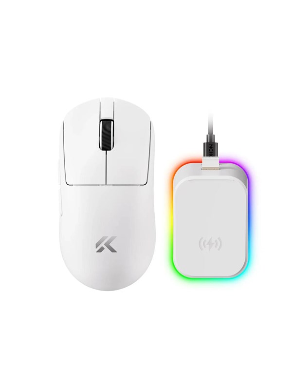 MCHOSE A7 V2 Ultra+ Lightweight Wireless - Gaming Mus - Optisk - 5 knapper - Hvid