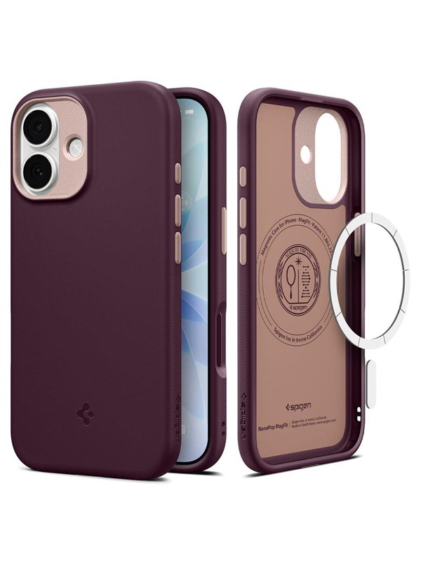 Spigen Nano Pop Mag MagSafe case for iPhone 17 - burgundy