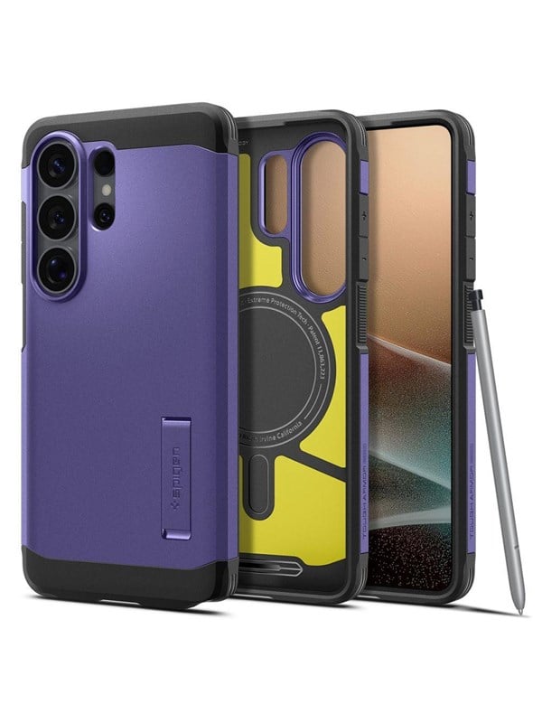SPIGEN etui TOUGH ARMOR kompatibelt med MagSafe til SAMSUNG S26 Ultra ash violet