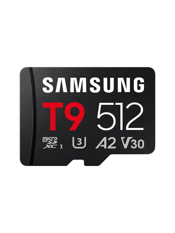 SAMSUNG T9 microSD Speicherkarte 512GB bis zu 200 MB/s Lesen und 130 MB/s Schreiben MB-MH512T/WW