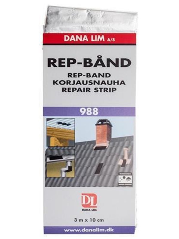 Dana Lim 988 reparationsbånd 3m x 10cm aluminiumsfarvet