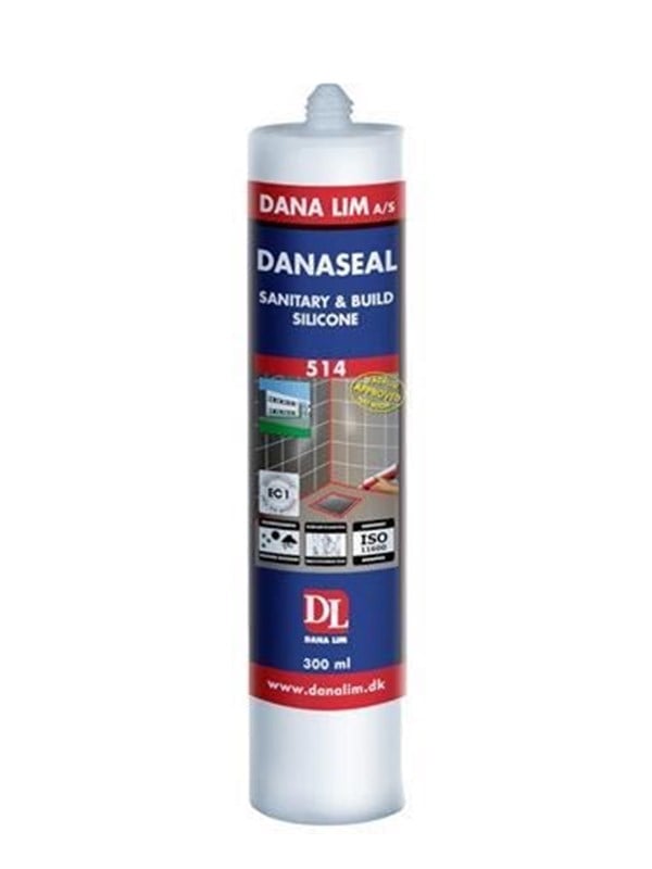 Dana Lim Danaseal 514 grå - Sanitets- og bygningssilikone 300 ml, neutral høj belastning. fugemasse