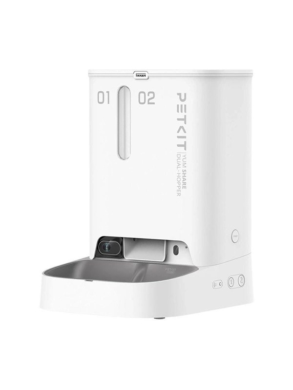 Automatinė šėrykla Petkit YumShare Dual Hopper, baltos spalvos