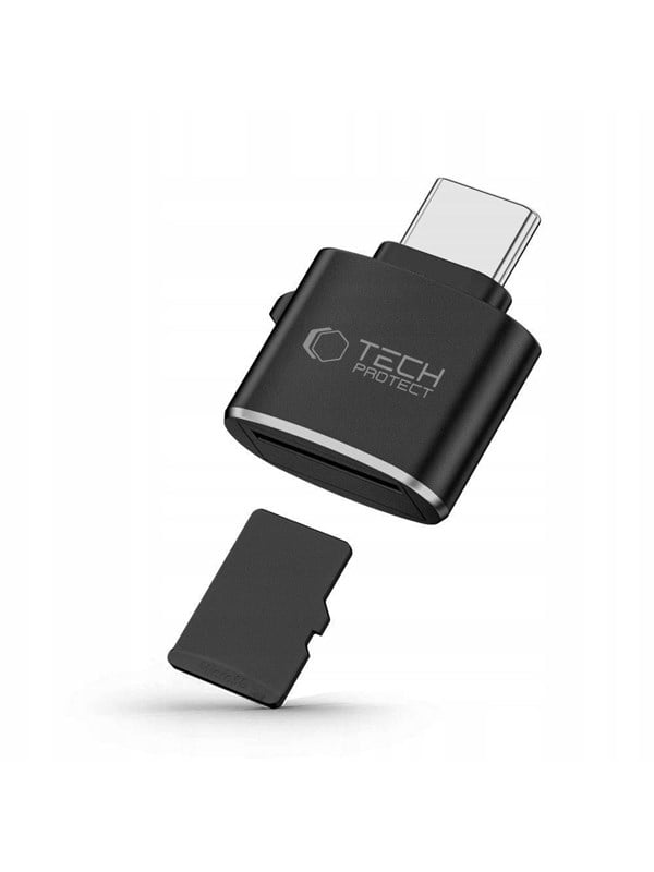 Tech-Protect UltraBoost microSD card reader adapter with USB-C - black billede