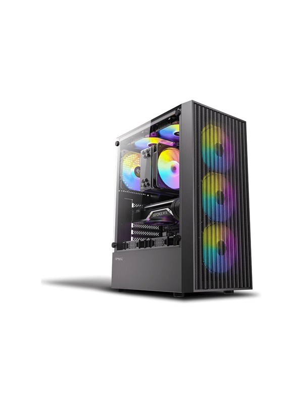 Antec AX27 RGB ELITE - mid tower - Kabinet - Tower - Sort