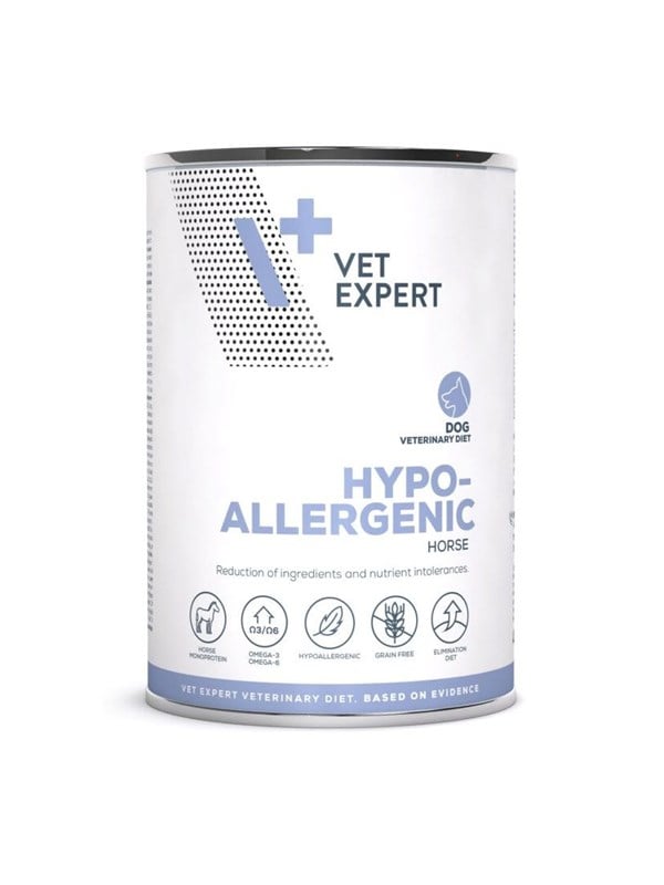 Hundefoder vådfoder - VetExpert Hypoallergenic Horse 400 g