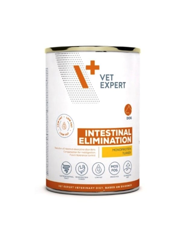 VetExpert Veterinary Diet Intestinal Elimination - vådfoder til hund - monoprotein kalkun, 400 g