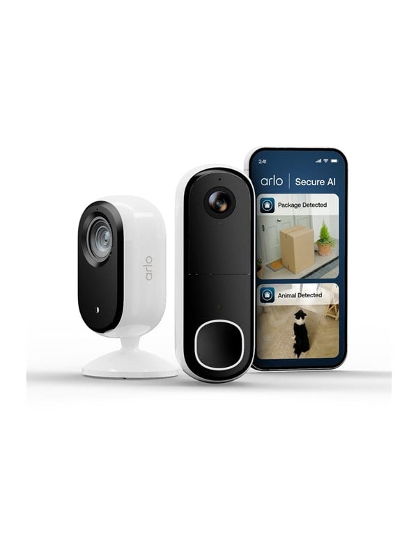 Arlo Essential 3 - Essential Outdoor &amp; Doorbell Security Kit - network surveillance camera - with Video Doorbell HD