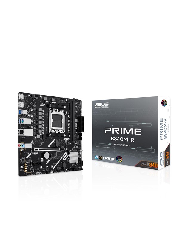 ASUS PRIME B840M-R Bundkort - AMD B840 - AMD AM5 - DDR5 RAM - Micro-ATX
