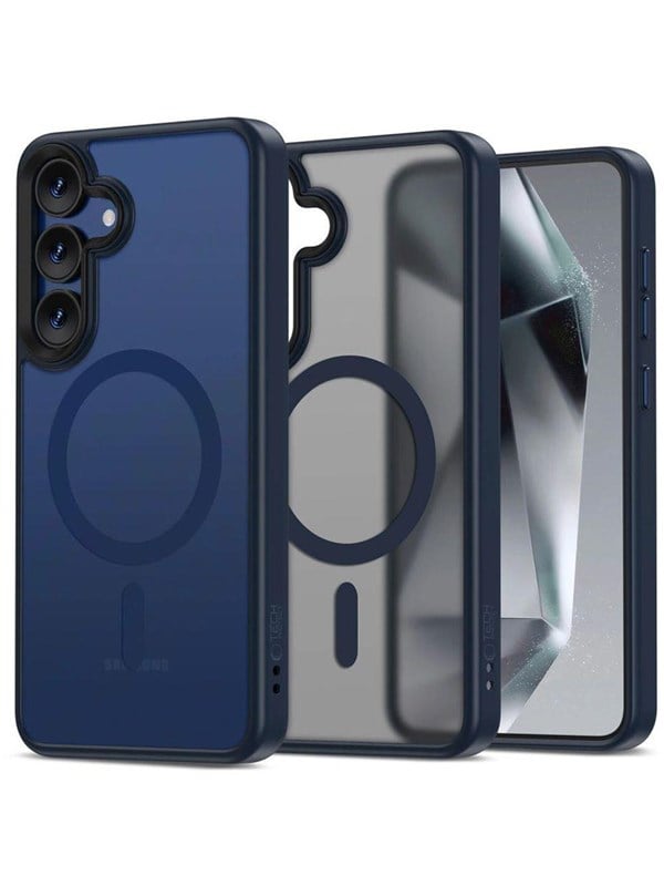 Tech-Protect MagMat MagSafe Case for Samsung Galaxy S25 - Clear Blue
