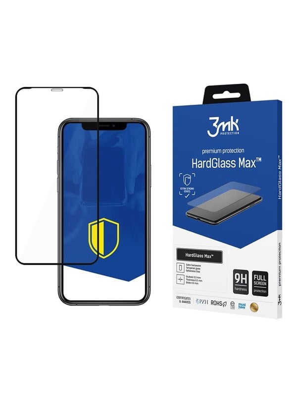 3mk Tempered Glass HardGlass Max Black for Apple iPhone X / XS / 11 Pro