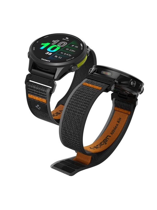 Spigen Athlex Air Strap for Garmin QuickFit 22mm - Black and Orange