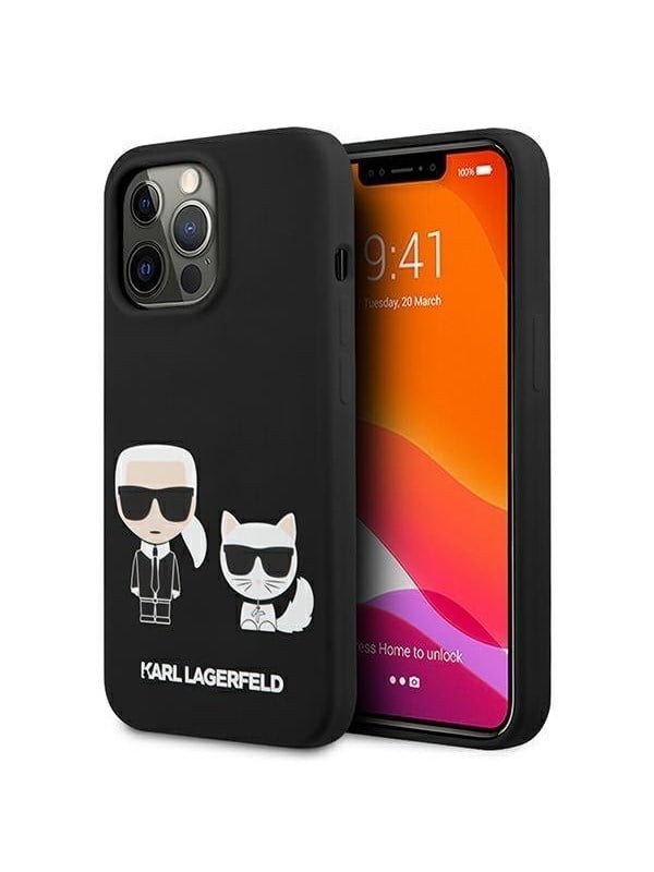 Karl Lagerfeld KLHCP13LSSKCK iPhone 13 Pro / 13 6.1" hardcase black/black Silicone Karl & Choupette
