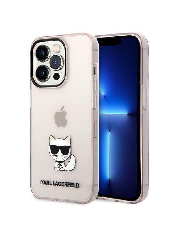 Karl Lagerfeld Choupette Body Case for iPhone 14 Pro Max - Pink