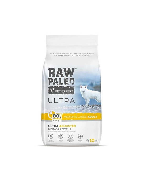VetExpert Raw Paleo Ultra Medium&Large Adult Turkey - dry dog food - 2 kg billede