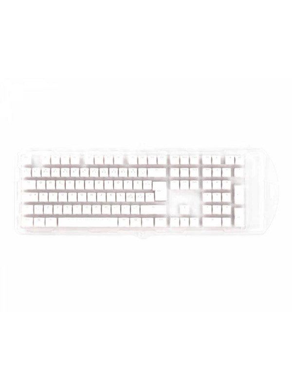 Ducky White - 115 Keycap set - Seamless Double-shot PBT - Nordic Layout Keycaps - GEEKD.dk