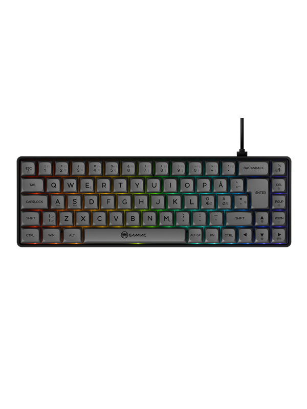 AeroCool Gamiac TKL69G - Black/Grey - SF - Kailh Blue billede